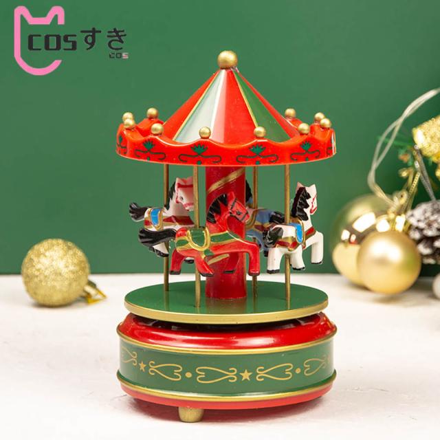 メリーゴーランド オルゴール 置物 オルゴール付き 天空の城 回転木馬